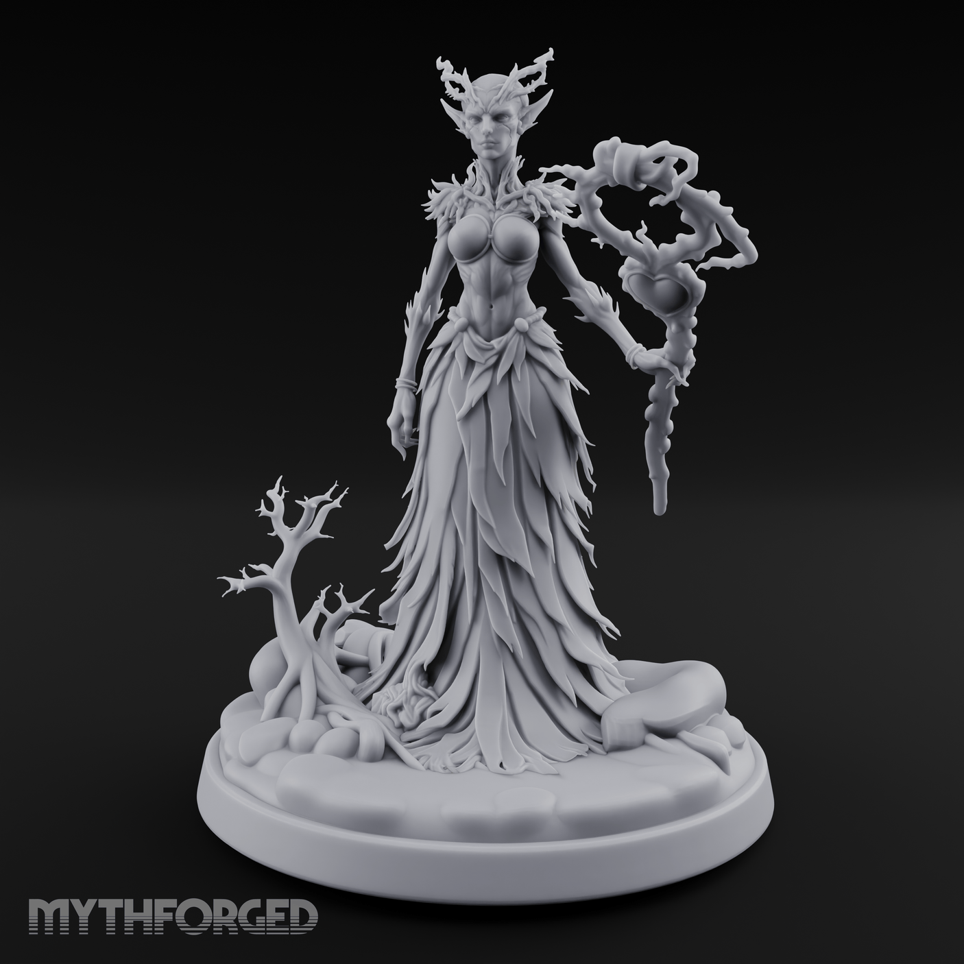 Grasping Nature'S Sceptre Dryad Sorceress Miniature for Dungeons and Dragons, Pathfinder or other TTRPGs