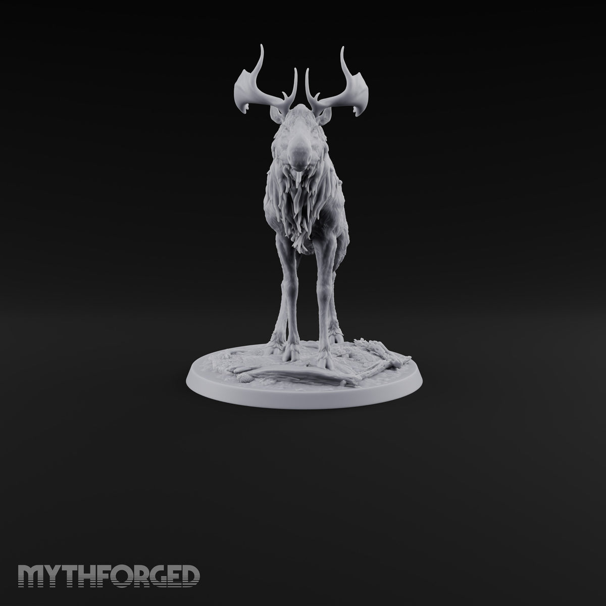 Antlers Up, Snow Underhoof Elk Beast A