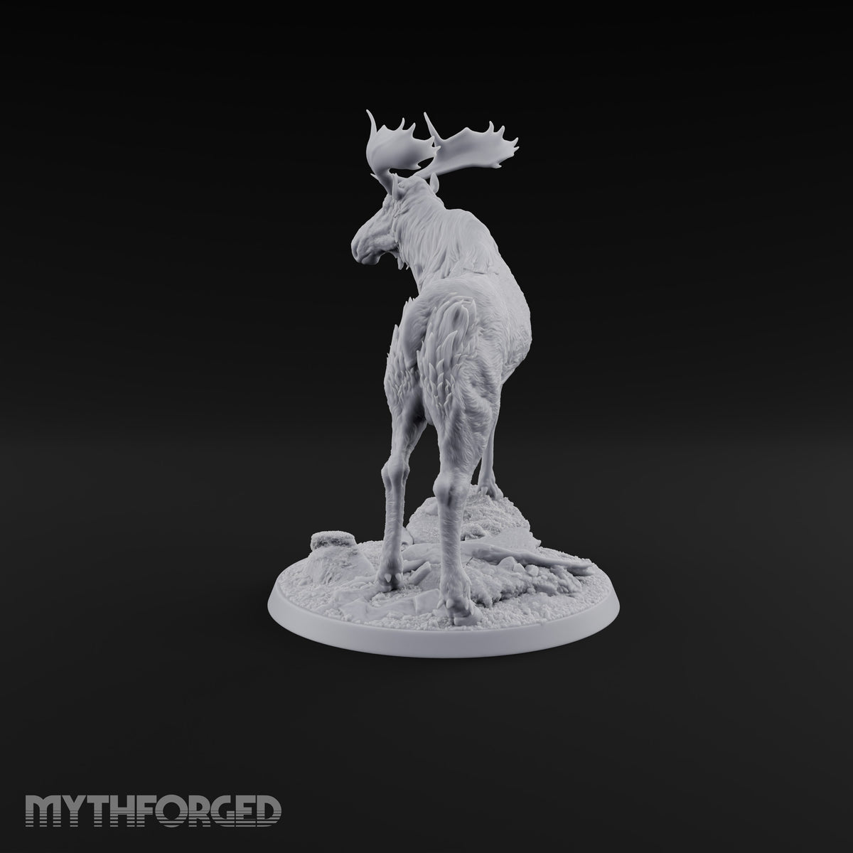 Antlers Up, Snow Underhoof Elk Beast B