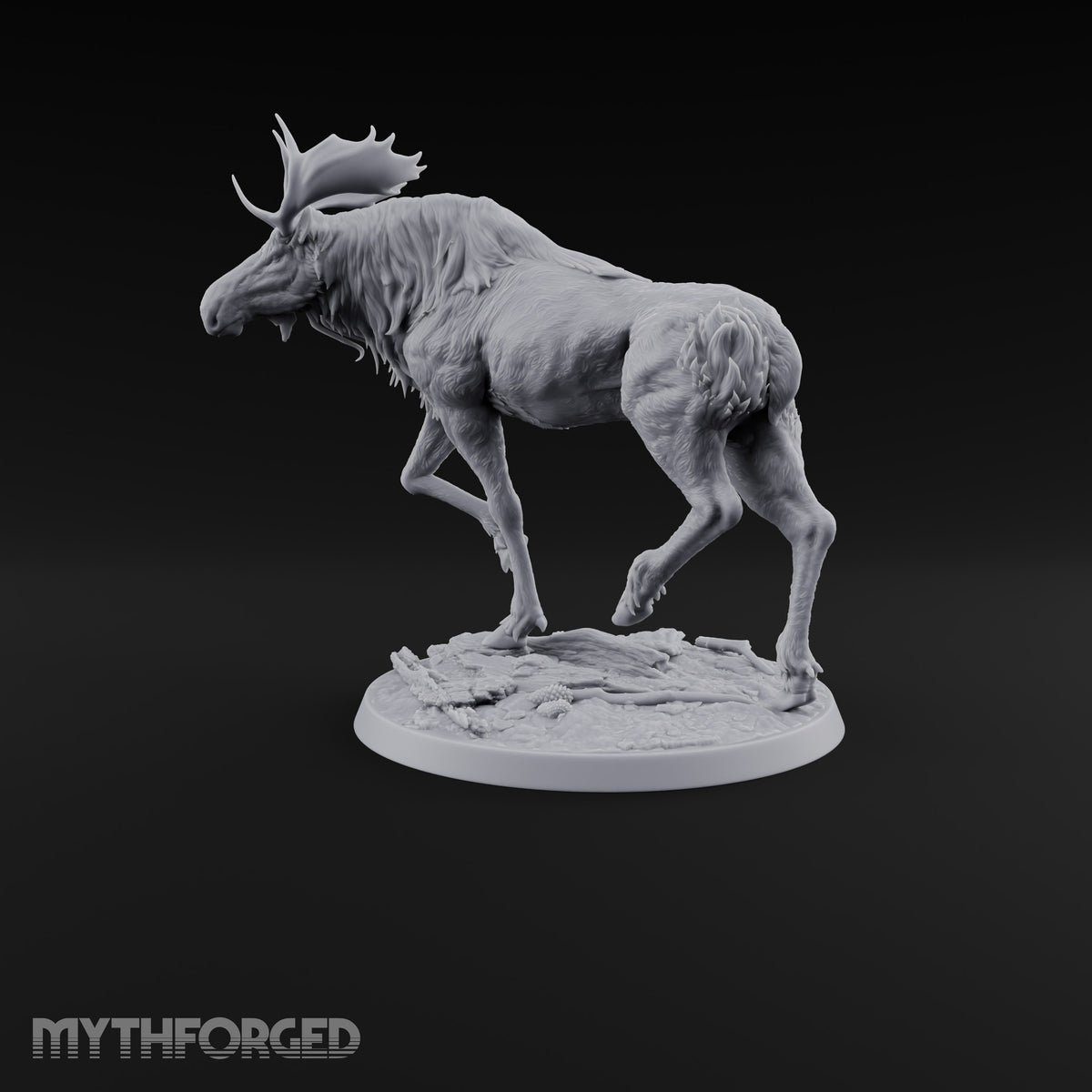 Antlers Up, Snow Underhoof Elk Beast C