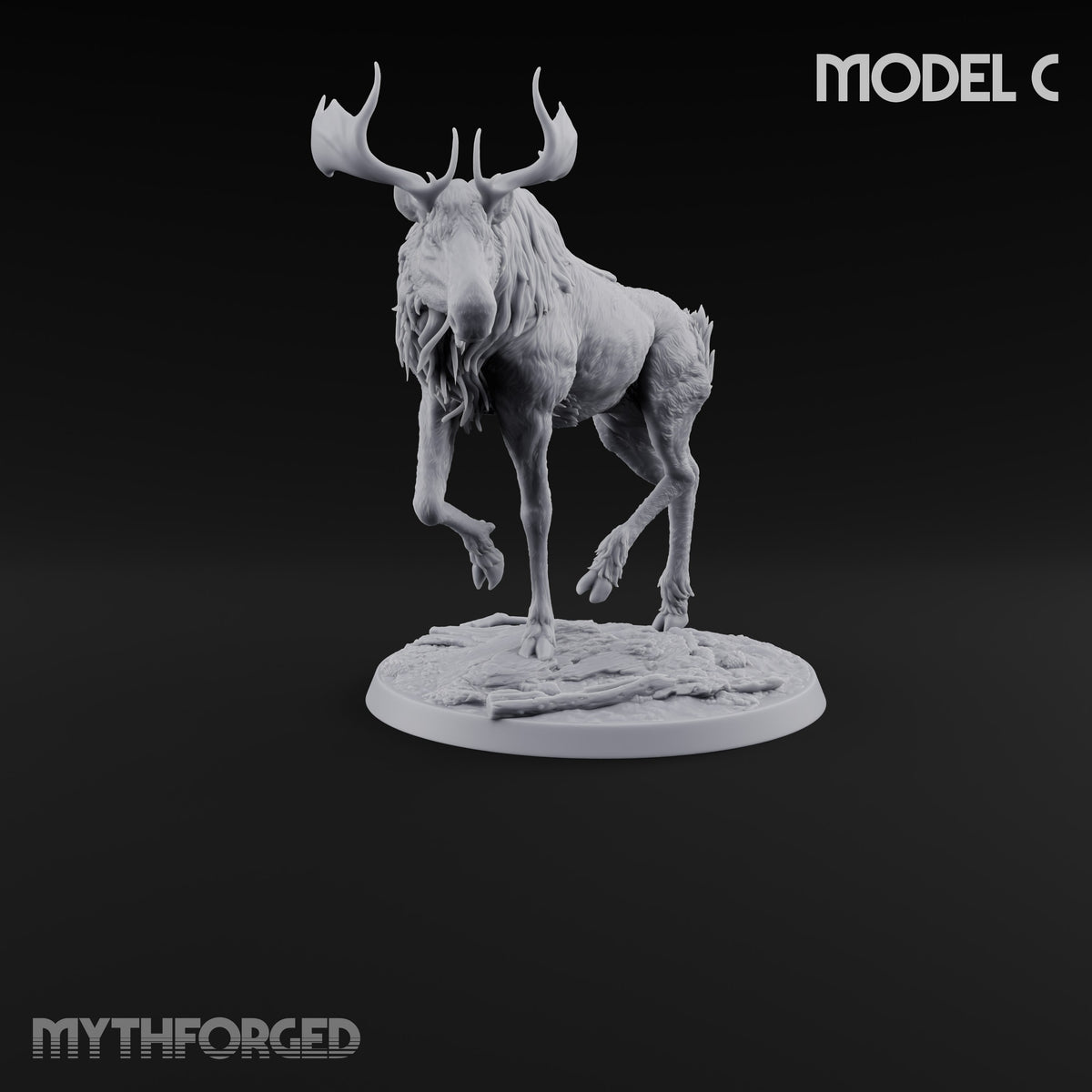 Antlers Up, Snow Underhoof Elk Beasts — C