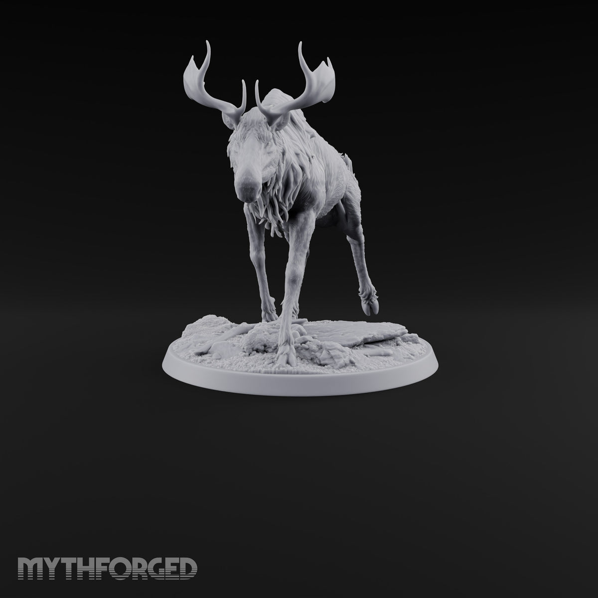 Antlers Up, Snow Underhoof Elk Beast D