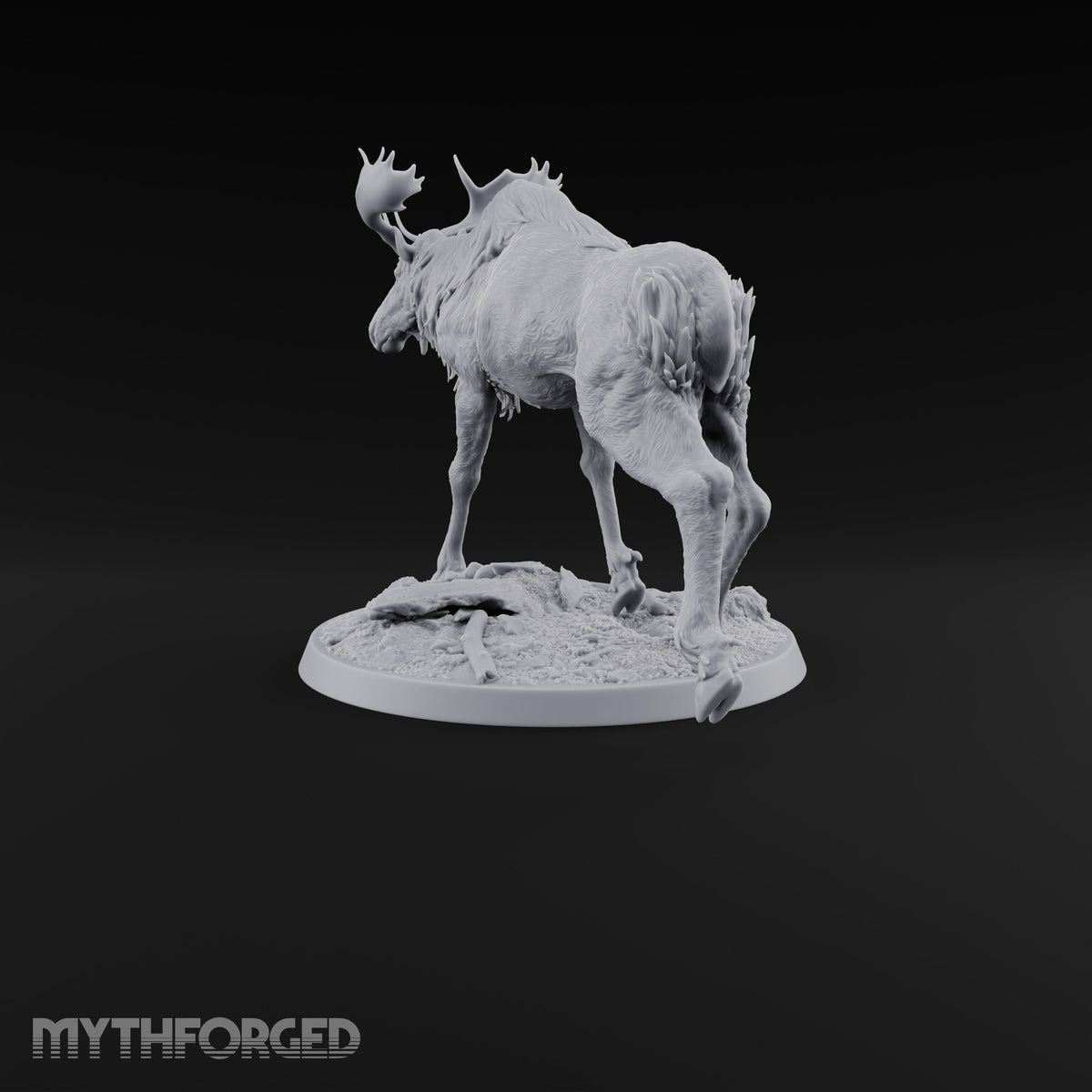 Antlers Up, Snow Underhoof Elk Beast D