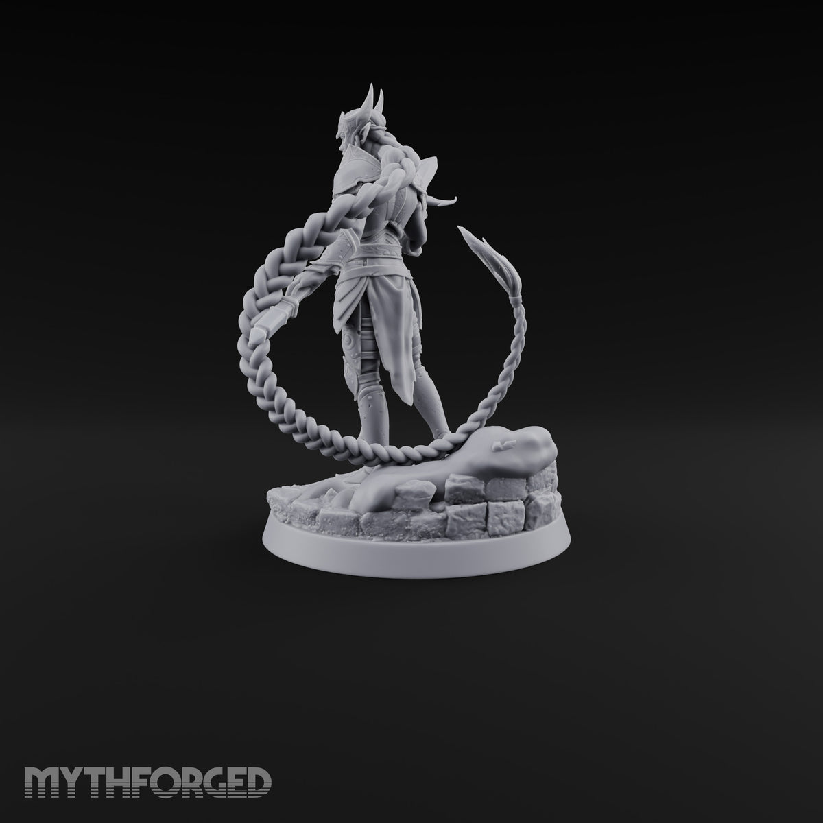 Lunge Now, Braid Later Elf Sentinel Spear Warrior B