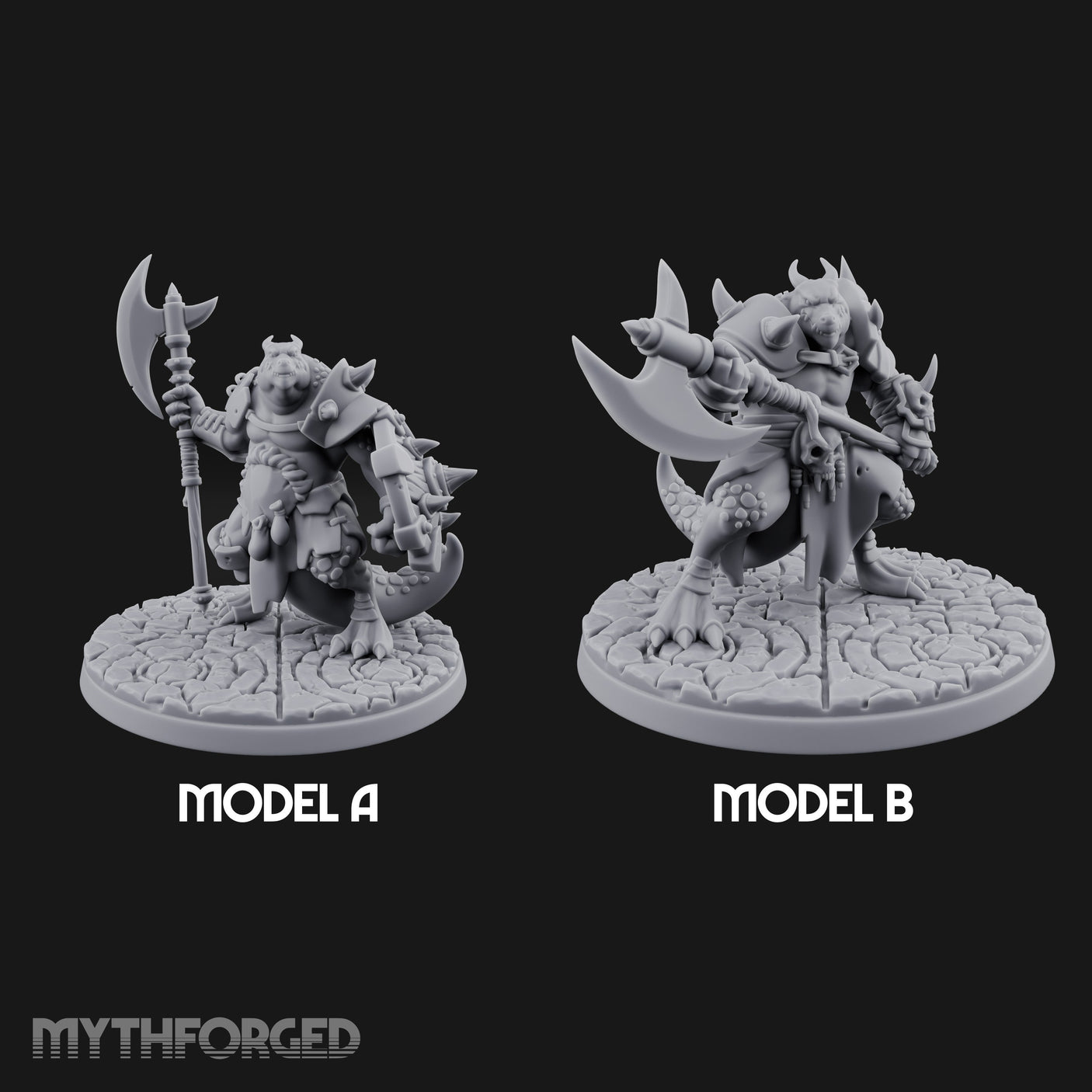 Axe Hauling Kobold Brutes Miniature for Dungeons and Dragons, Pathfinder or other TTRPGs