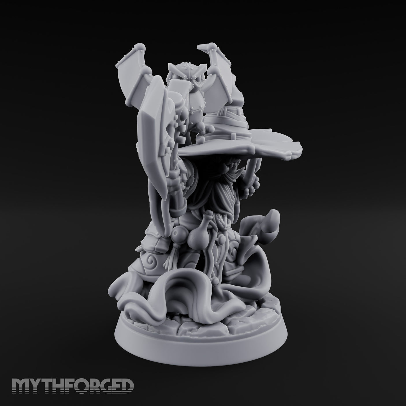 Axe Swinging Familiar Perching Gnome Warlock Miniature for Dungeons and Dragons, Pathfinder or other TTRPGs