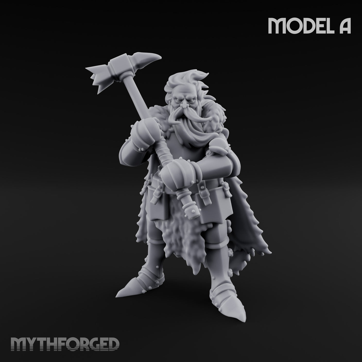 Axe Wielding Ragged Human Marauder A Miniature for Dungeons and Dragons, Pathfinder or other TTRPGs