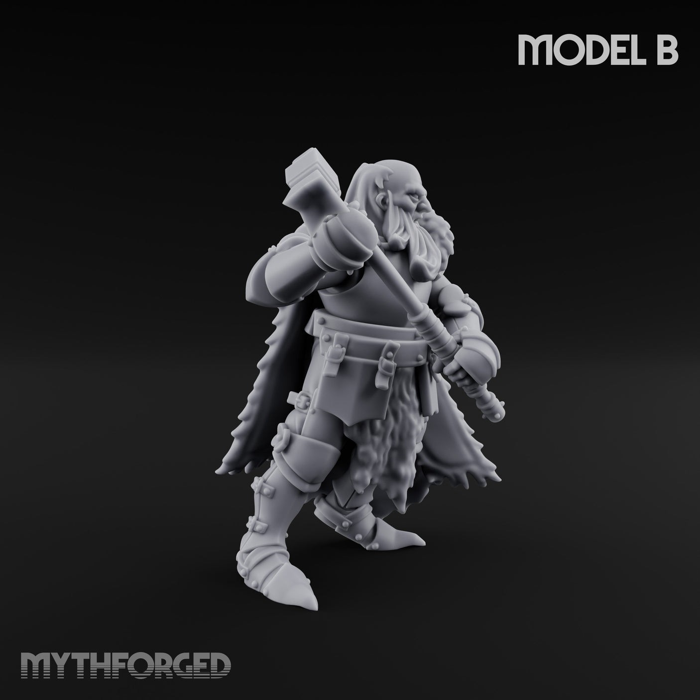 Axe Wielding Ragged Human Marauder B Miniature for Dungeons and Dragons, Pathfinder or other TTRPGs