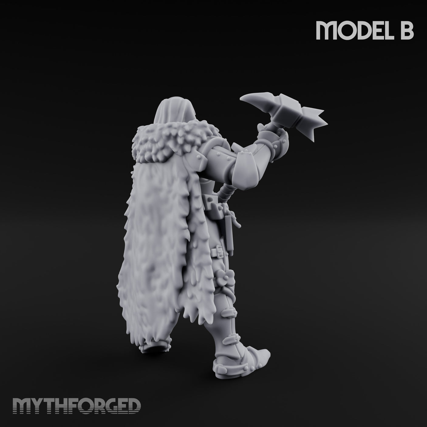 Axe Wielding Ragged Human Marauder B Miniature for Dungeons and Dragons, Pathfinder or other TTRPGs