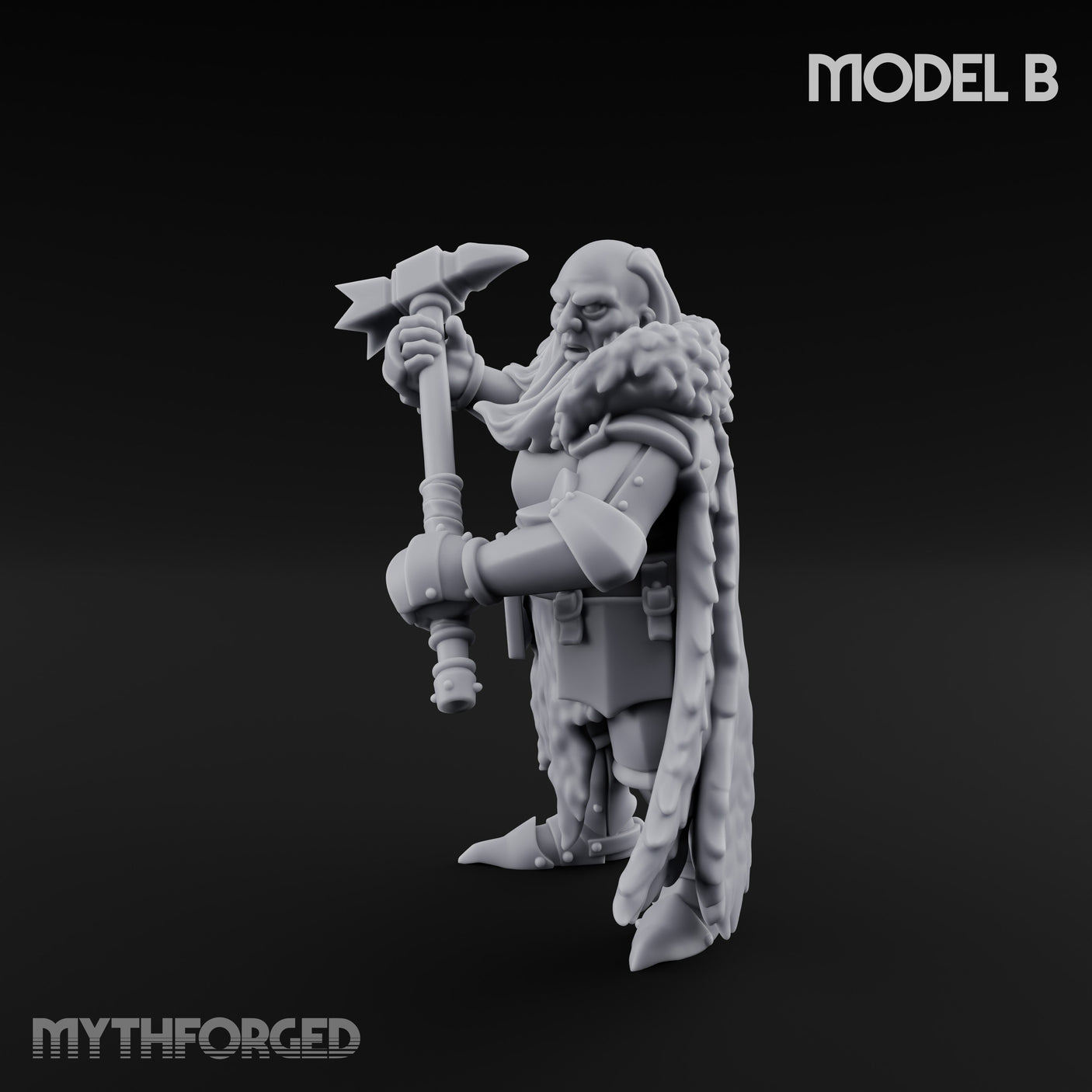 Axe Wielding Ragged Human Marauder B Miniature for Dungeons and Dragons, Pathfinder or other TTRPGs