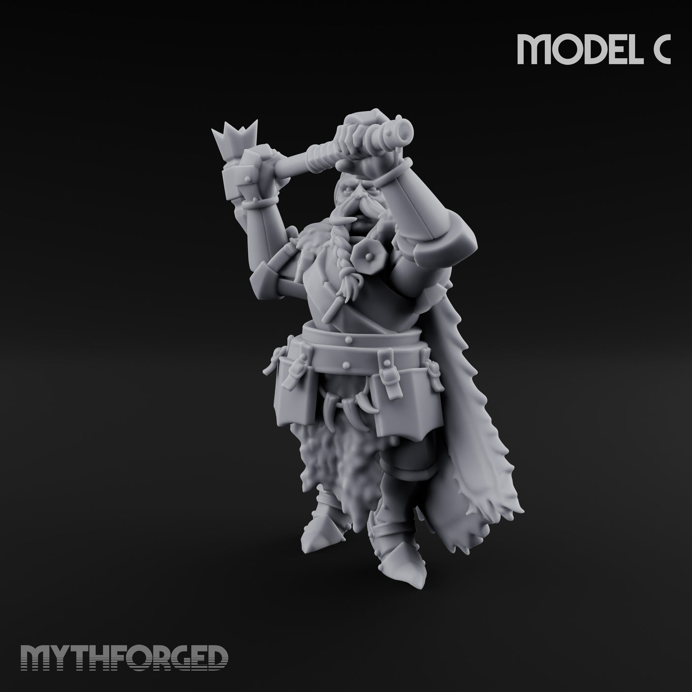 Axe Wielding Ragged Human Marauder C Miniature for Dungeons and Dragons, Pathfinder or other TTRPGs