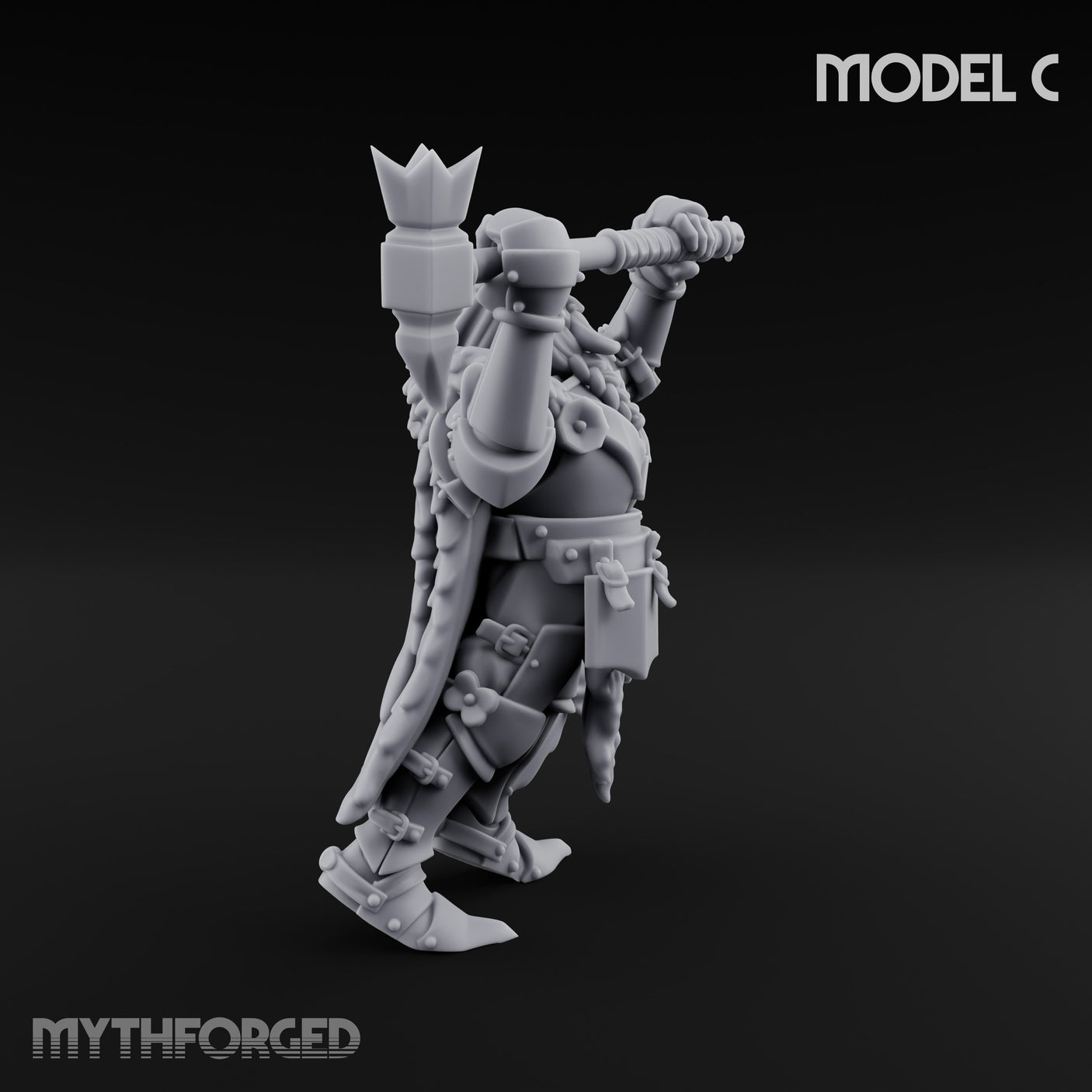 Axe Wielding Ragged Human Marauder C Miniature for Dungeons and Dragons, Pathfinder or other TTRPGs