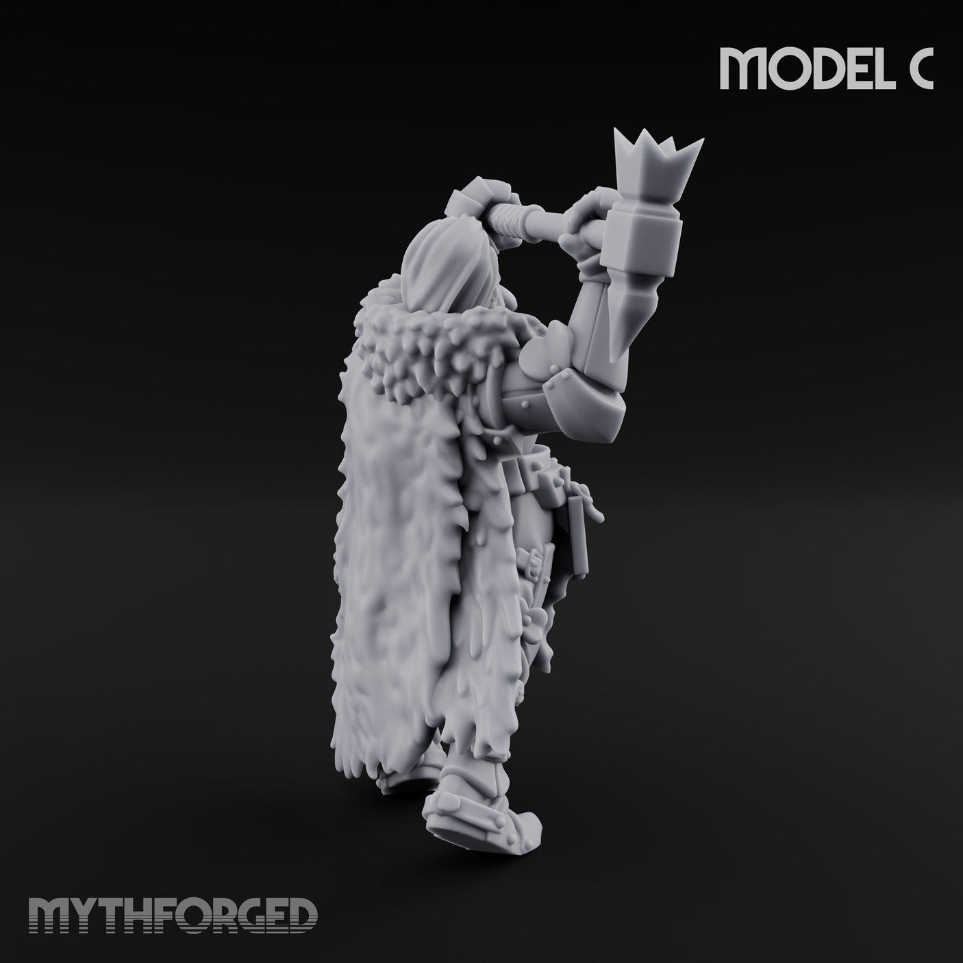 Axe Wielding Ragged Human Marauder C Miniature for Dungeons and Dragons, Pathfinder or other TTRPGs