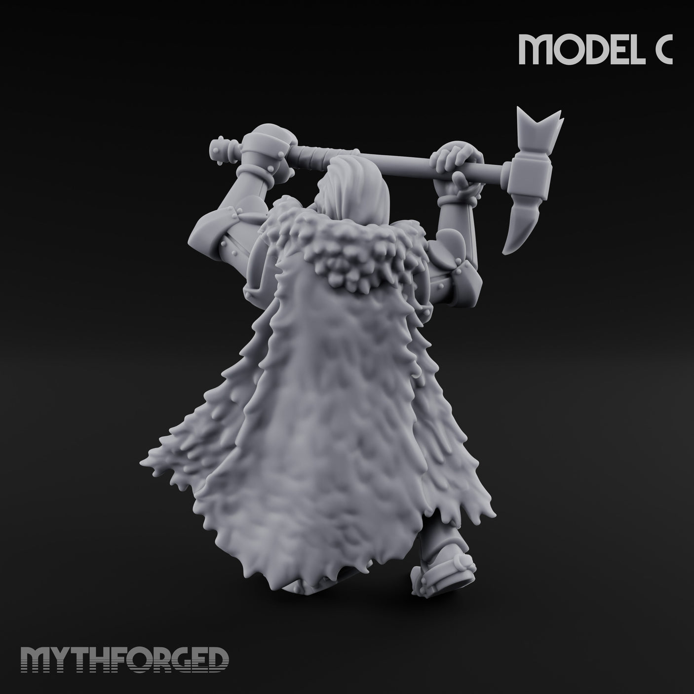 Axe Wielding Ragged Human Marauder C Miniature for Dungeons and Dragons, Pathfinder or other TTRPGs