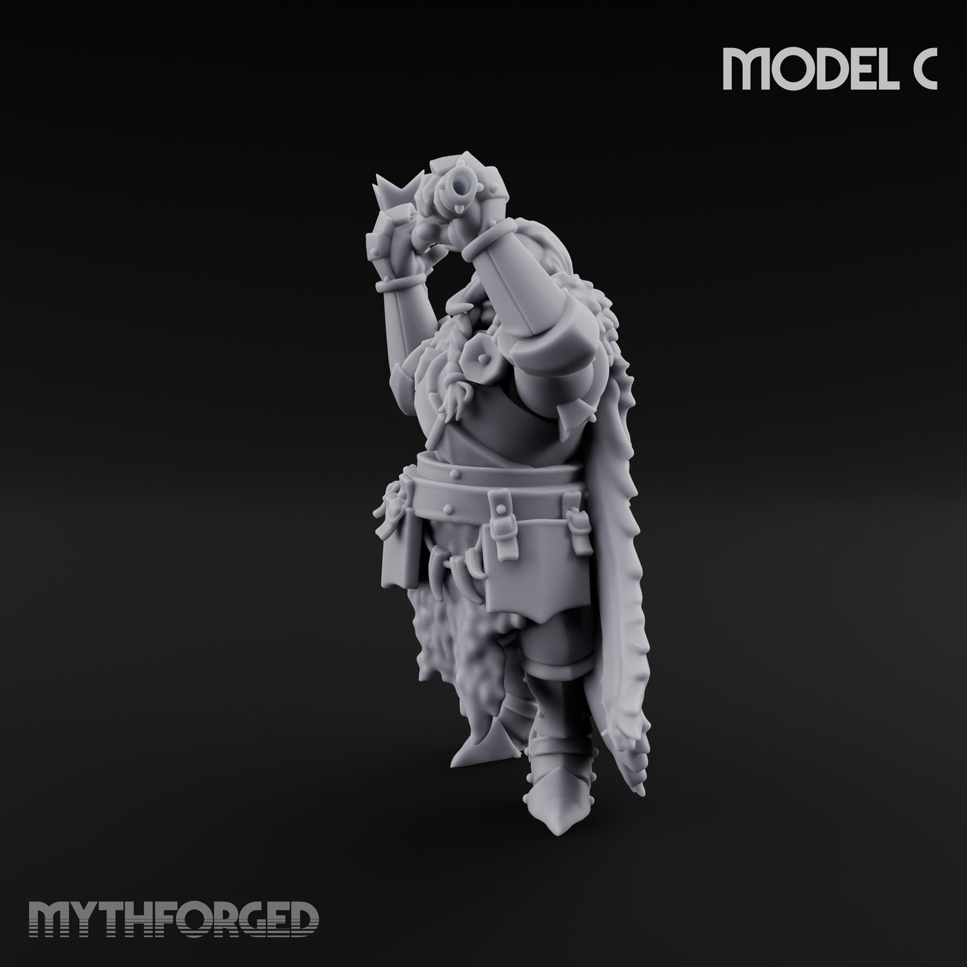 Axe Wielding Ragged Human Marauder C Miniature for Dungeons and Dragons, Pathfinder or other TTRPGs