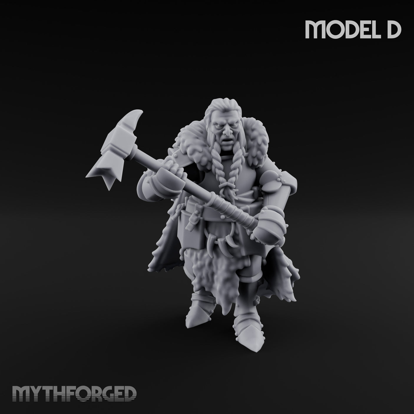 Axe Wielding Ragged Human Marauder D Miniature for Dungeons and Dragons, Pathfinder or other TTRPGs