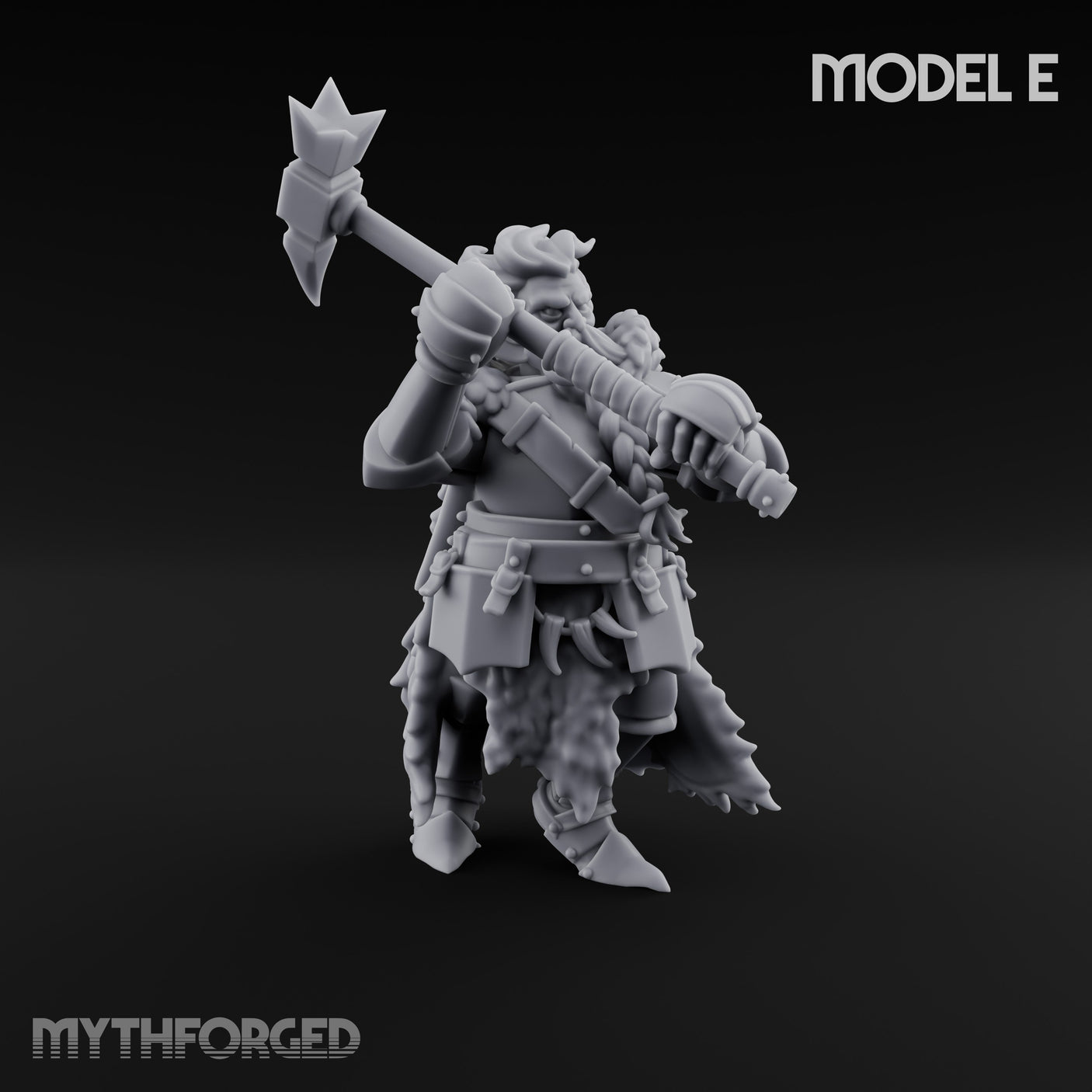 Axe Wielding Ragged Human Marauder E Miniature for Dungeons and Dragons, Pathfinder or other TTRPGs