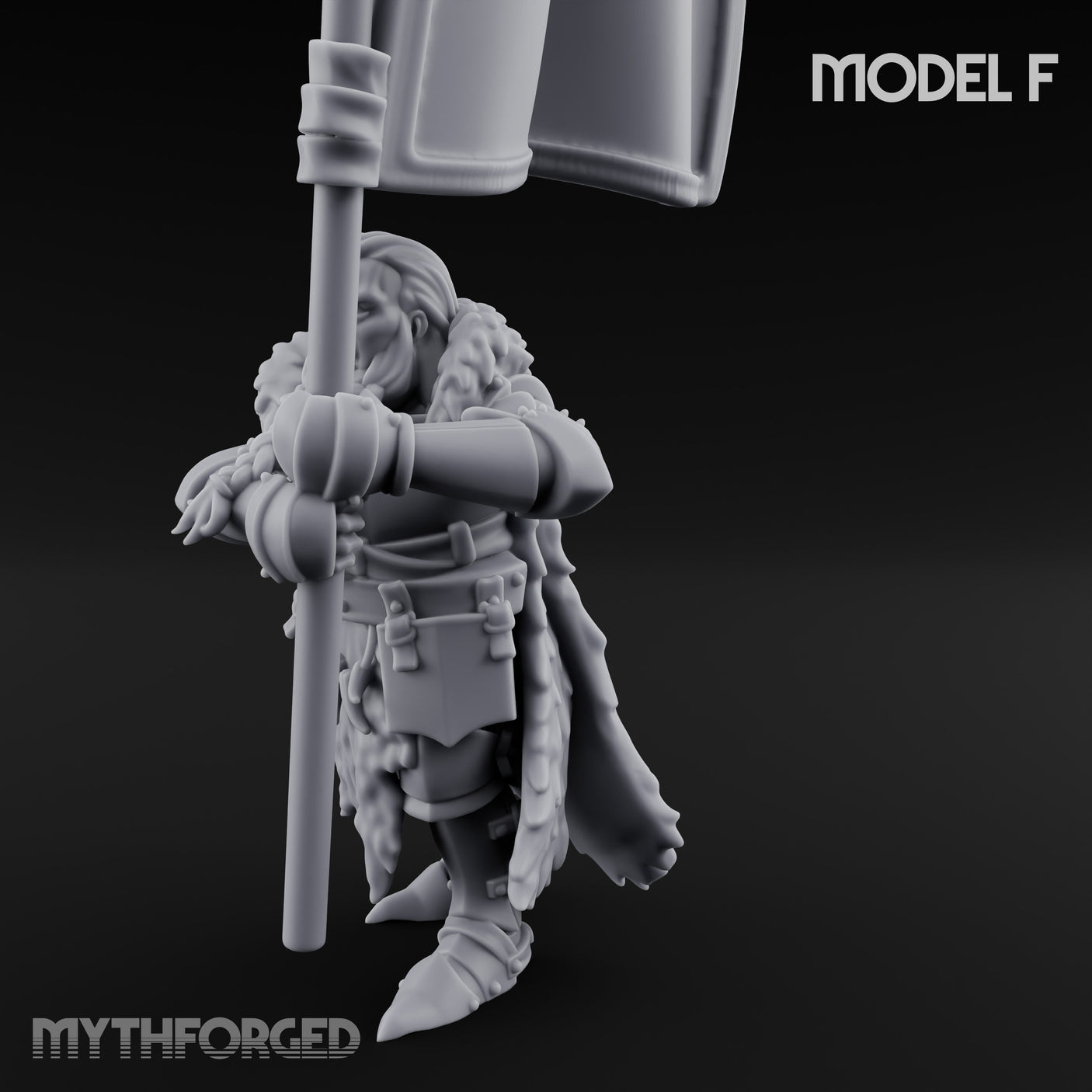 Axe Wielding Ragged Human Marauder F Miniature for Dungeons and Dragons, Pathfinder or other TTRPGs