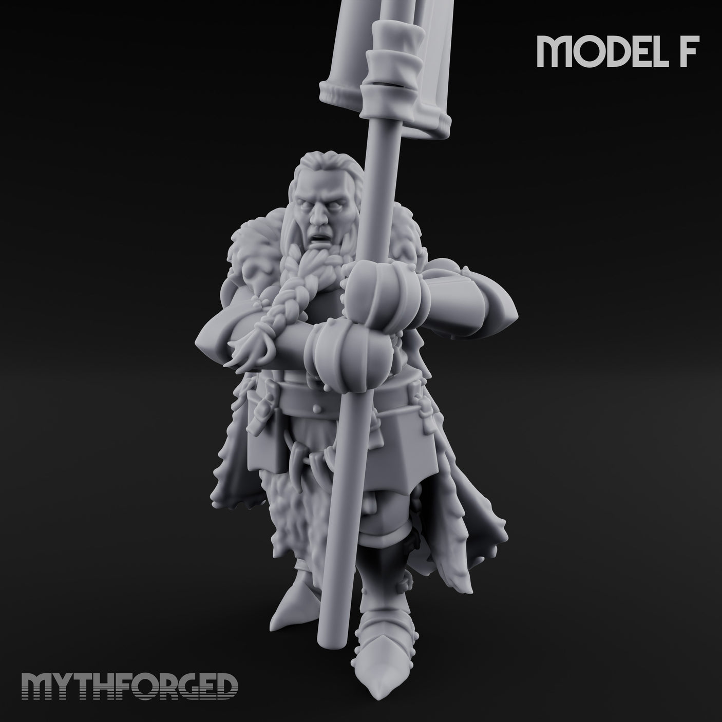 Axe Wielding Ragged Human Marauder F Miniature for Dungeons and Dragons, Pathfinder or other TTRPGs