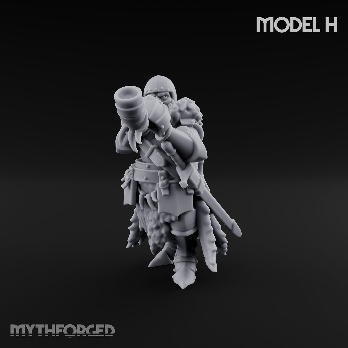 Axe Wielding Ragged Human Marauder H Miniature for Dungeons and Dragons, Pathfinder or other TTRPGs