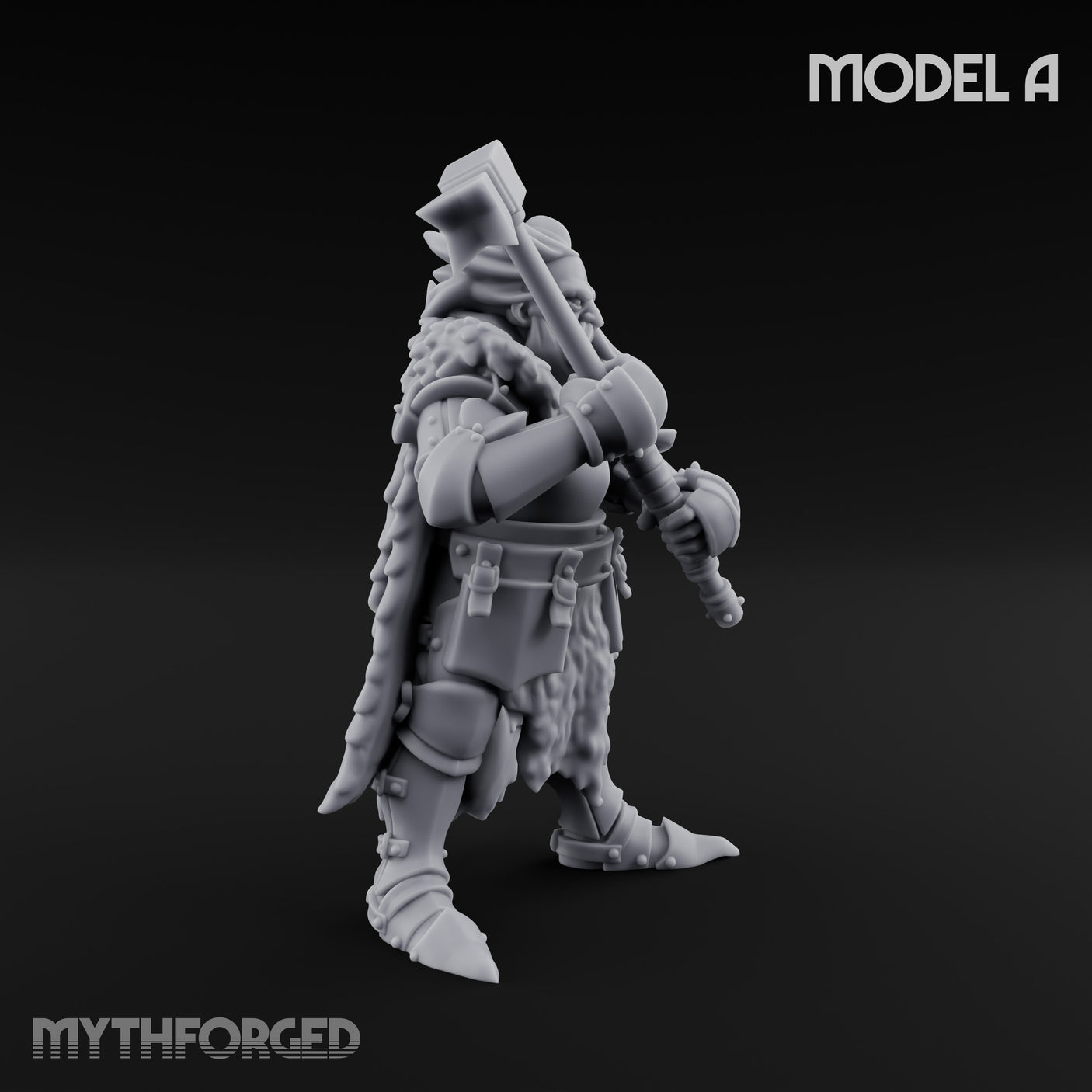 Axe Wielding Ragged Human Marauders Miniature for Dungeons and Dragons, Pathfinder or other TTRPGs