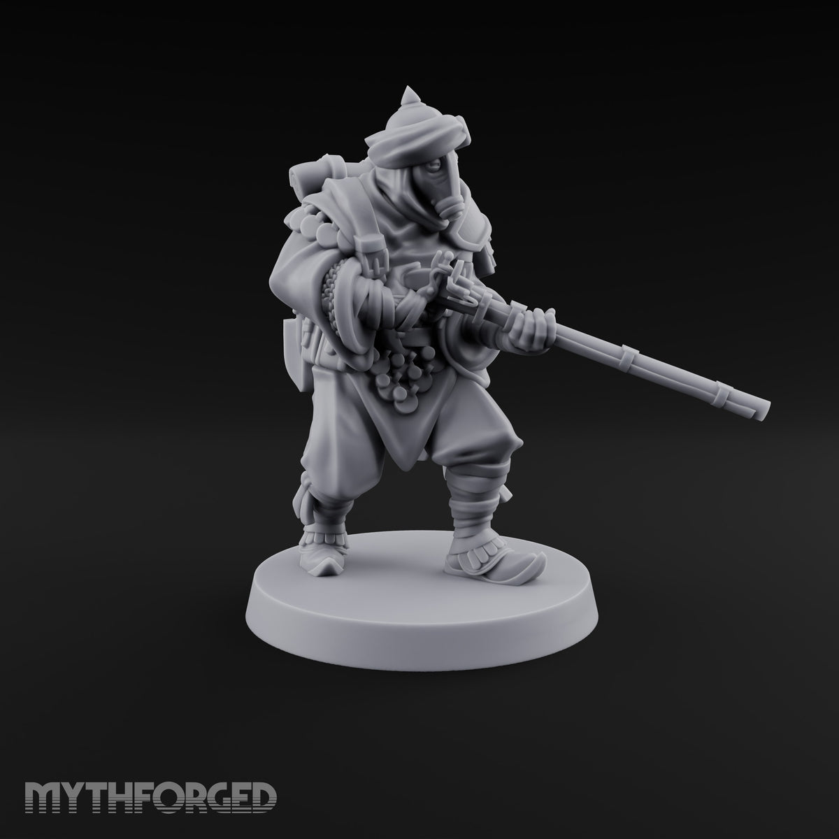 No Breath Breaks Formation Human Gas-Masked Soldier D — Respirator