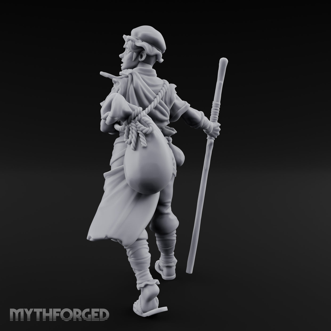 Baby Clutching Frantic Human Refugee Miniature for Dungeons and Dragons, Pathfinder or other TTRPGs