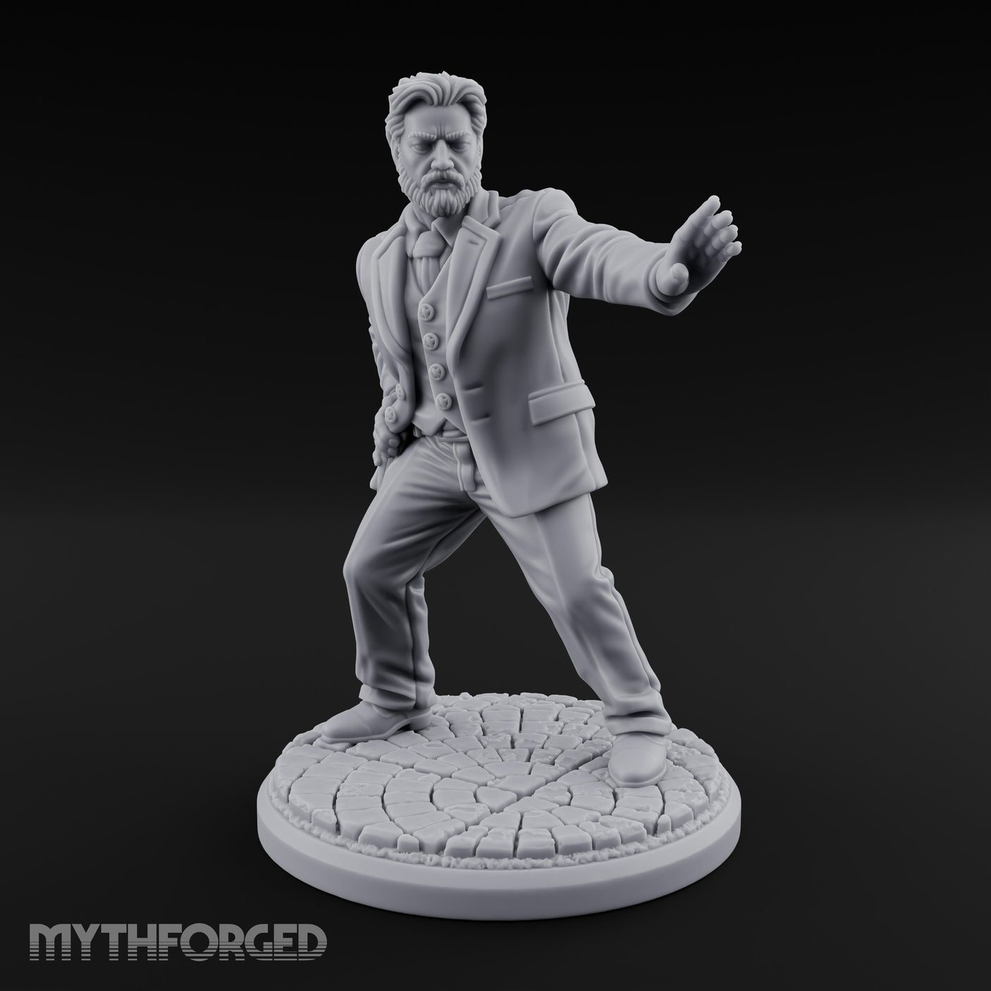 Back Off Mate Human Bodyguard Miniature for Dungeons and Dragons, Pathfinder or other TTRPGs