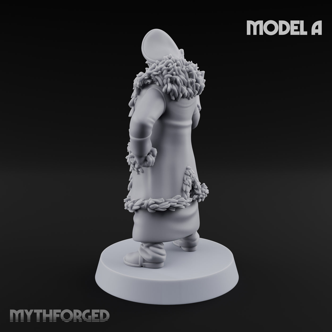 Pistol Toting Fur Lined Skeleton Masked Commissar A Miniature for Dungeons and Dragons, Pathfinder or other TTRPGs