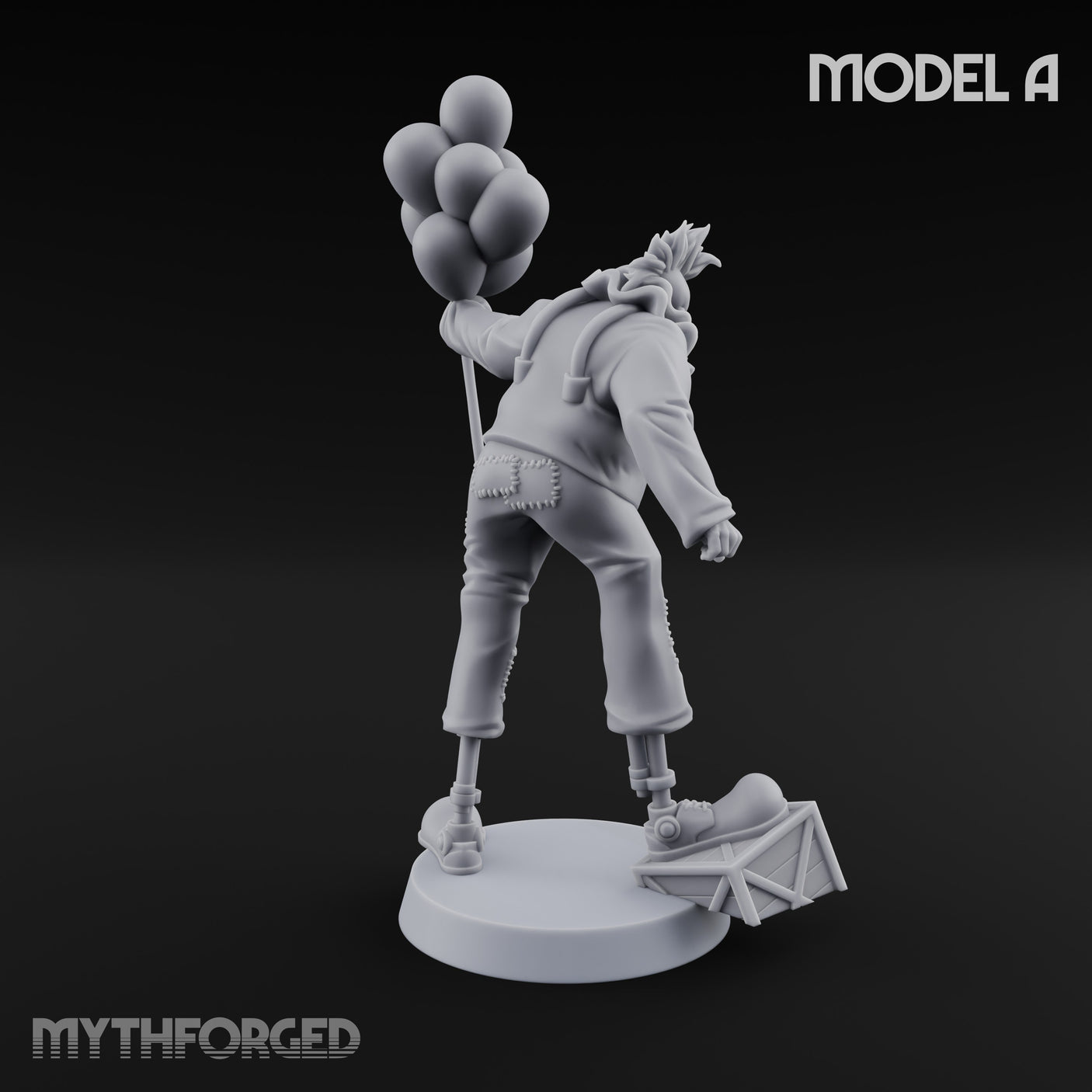 Balloon Twisting Clown Villain A Miniature for Dungeons and Dragons, Pathfinder or other TTRPGs
