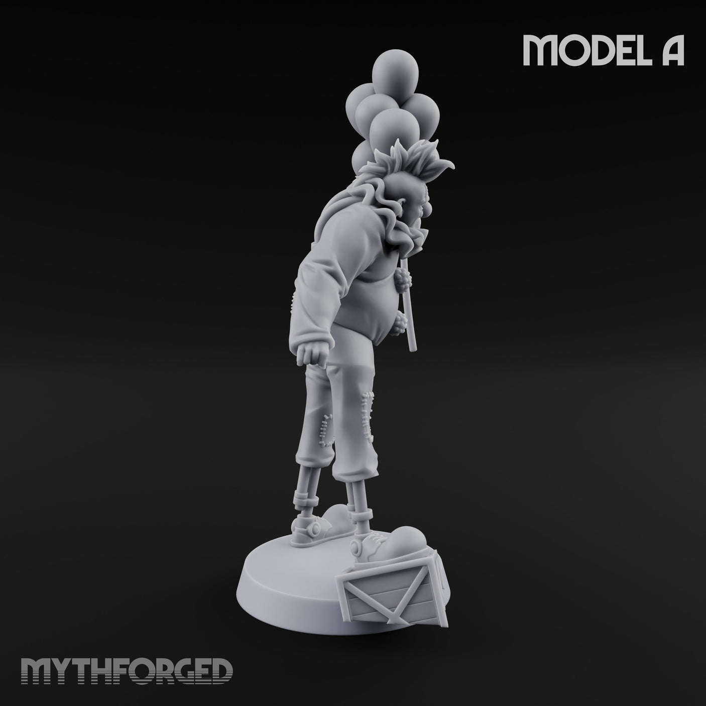 Balloon Twisting Clown Villains Miniature for Dungeons and Dragons, Pathfinder or other TTRPGs