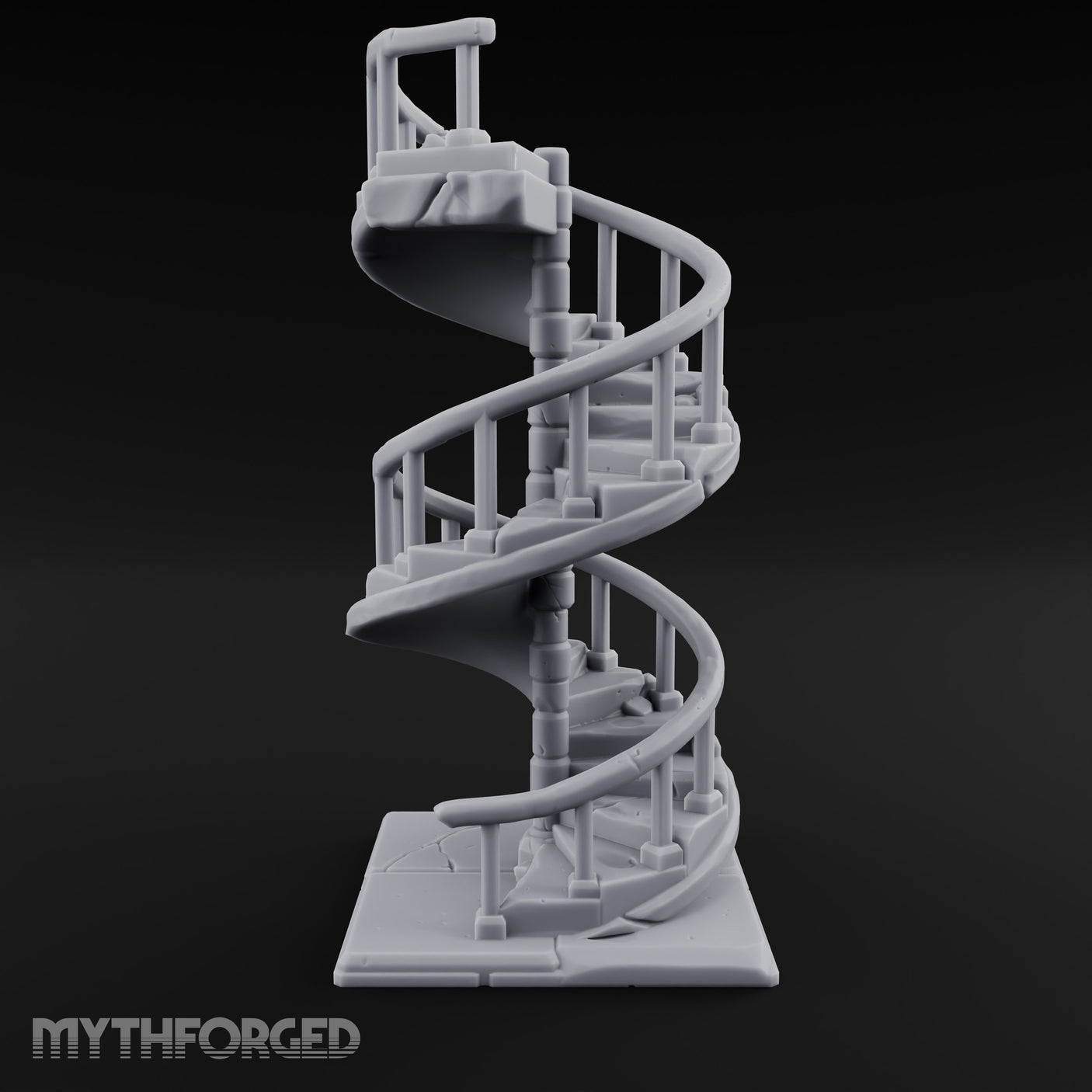 Baluster-Railed Center-Posted Spiral Staircase gallery 5