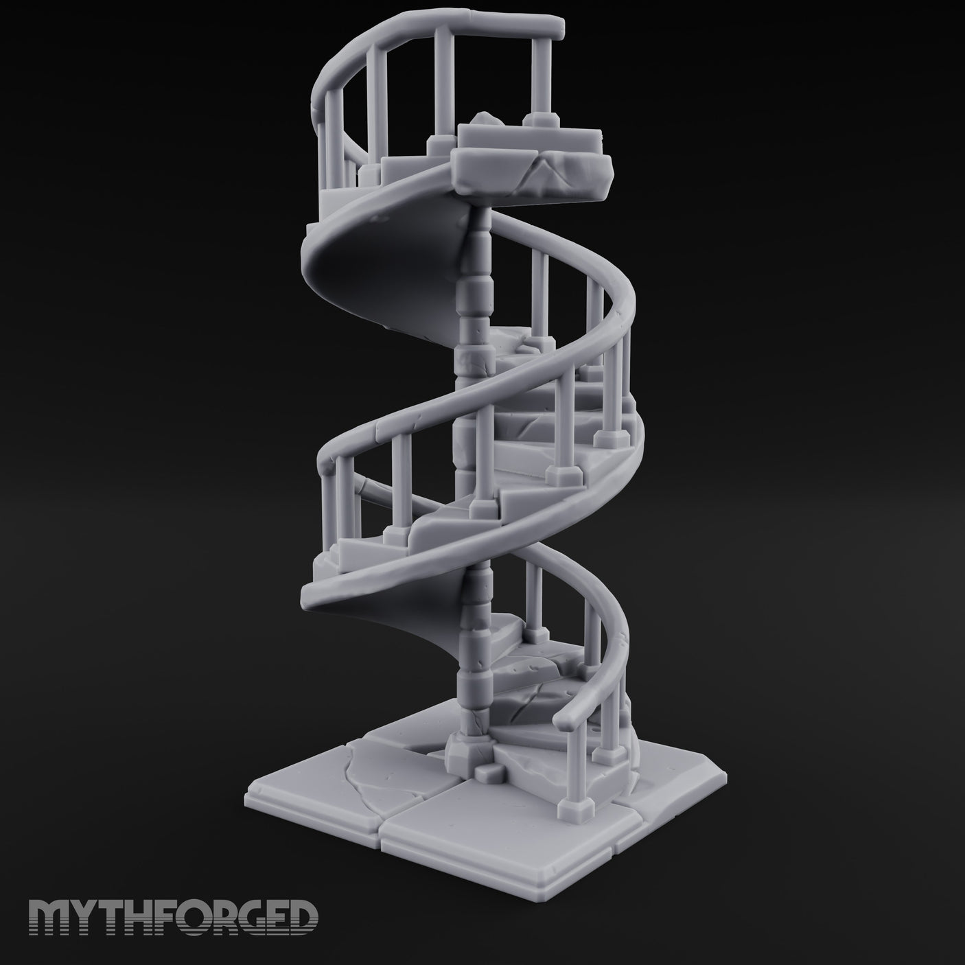 Baluster-Railed Center-Posted Spiral Staircase gallery 6