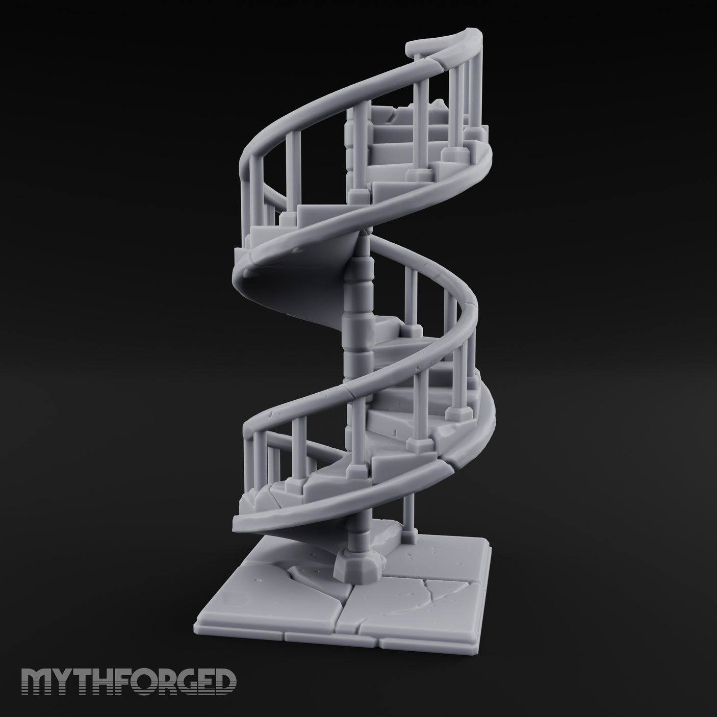 Baluster-Railed Center-Posted Spiral Staircase gallery 9