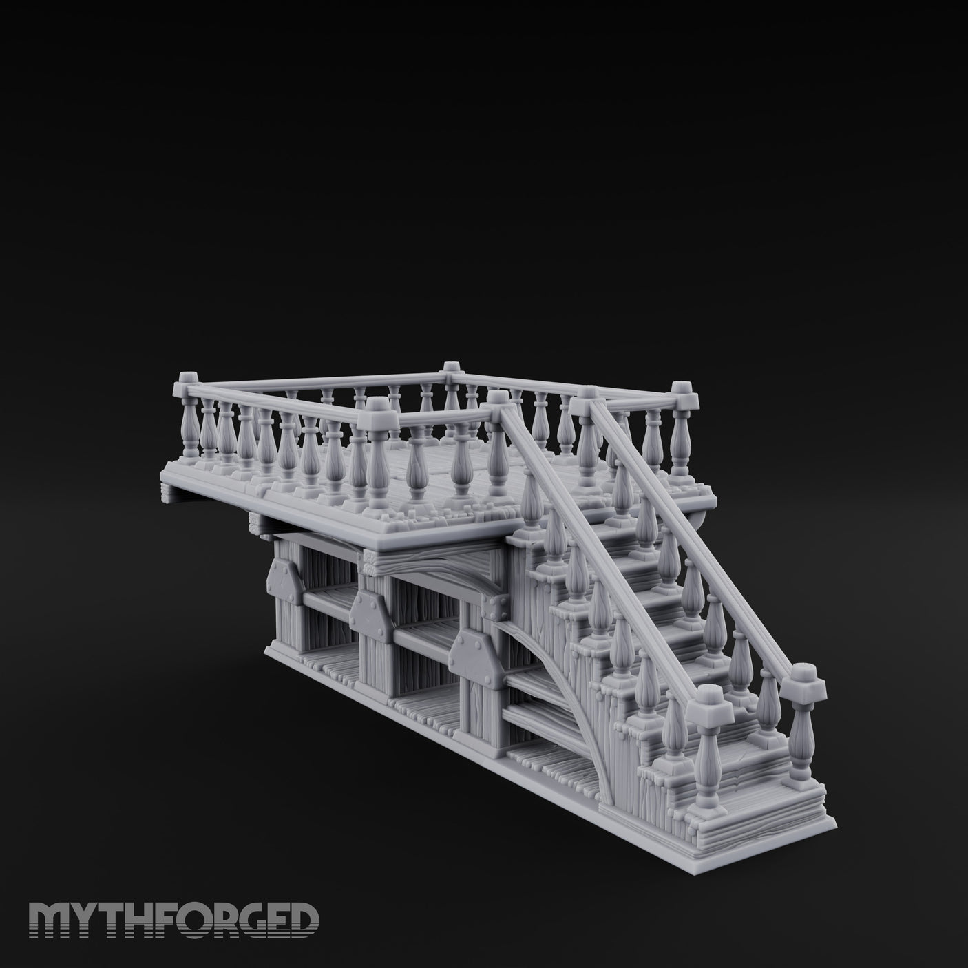 Baluster-Railed Plank-Supported Tavern Staircase Landing gallery 8