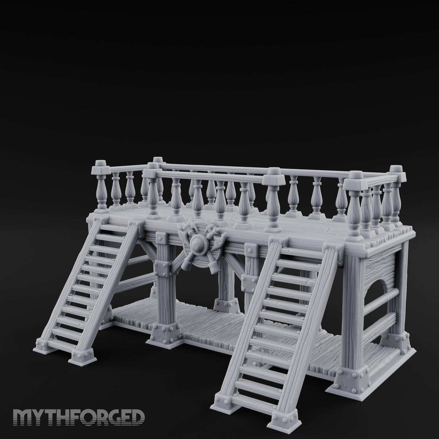 Baluster-Topped Rivet-Bolted Tavern Staircase Platform gallery 8
