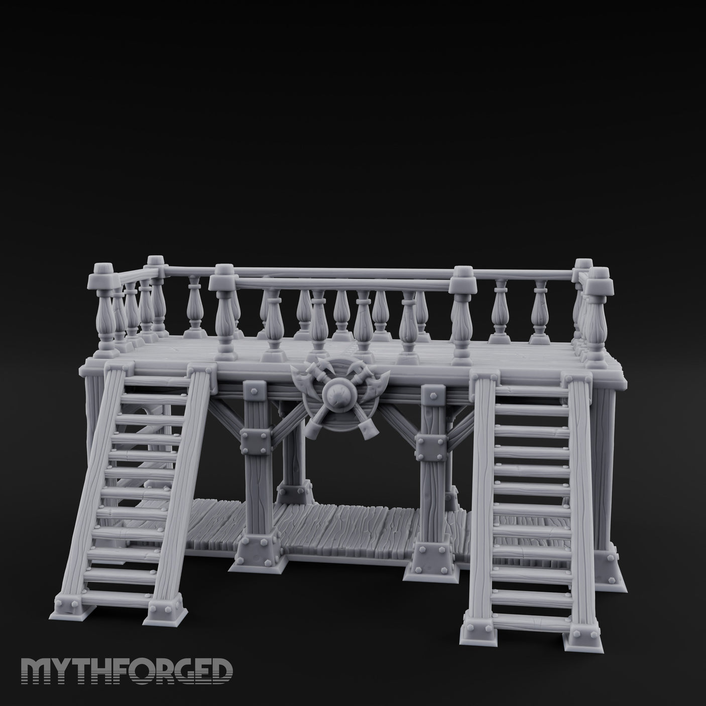 Baluster-Topped Rivet-Bolted Tavern Staircase Platform gallery 9