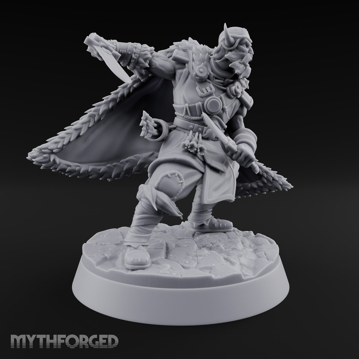 Furs Still Frosted Human Barbarian A — Sword & Knife