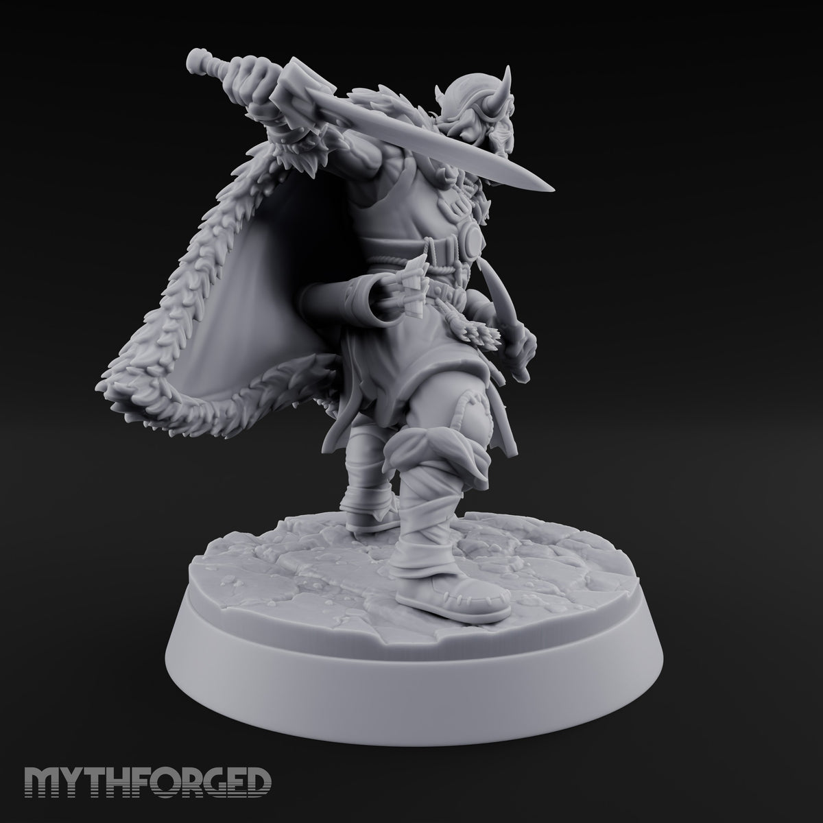 Furs Still Frosted Human Barbarian A — Sword & Knife