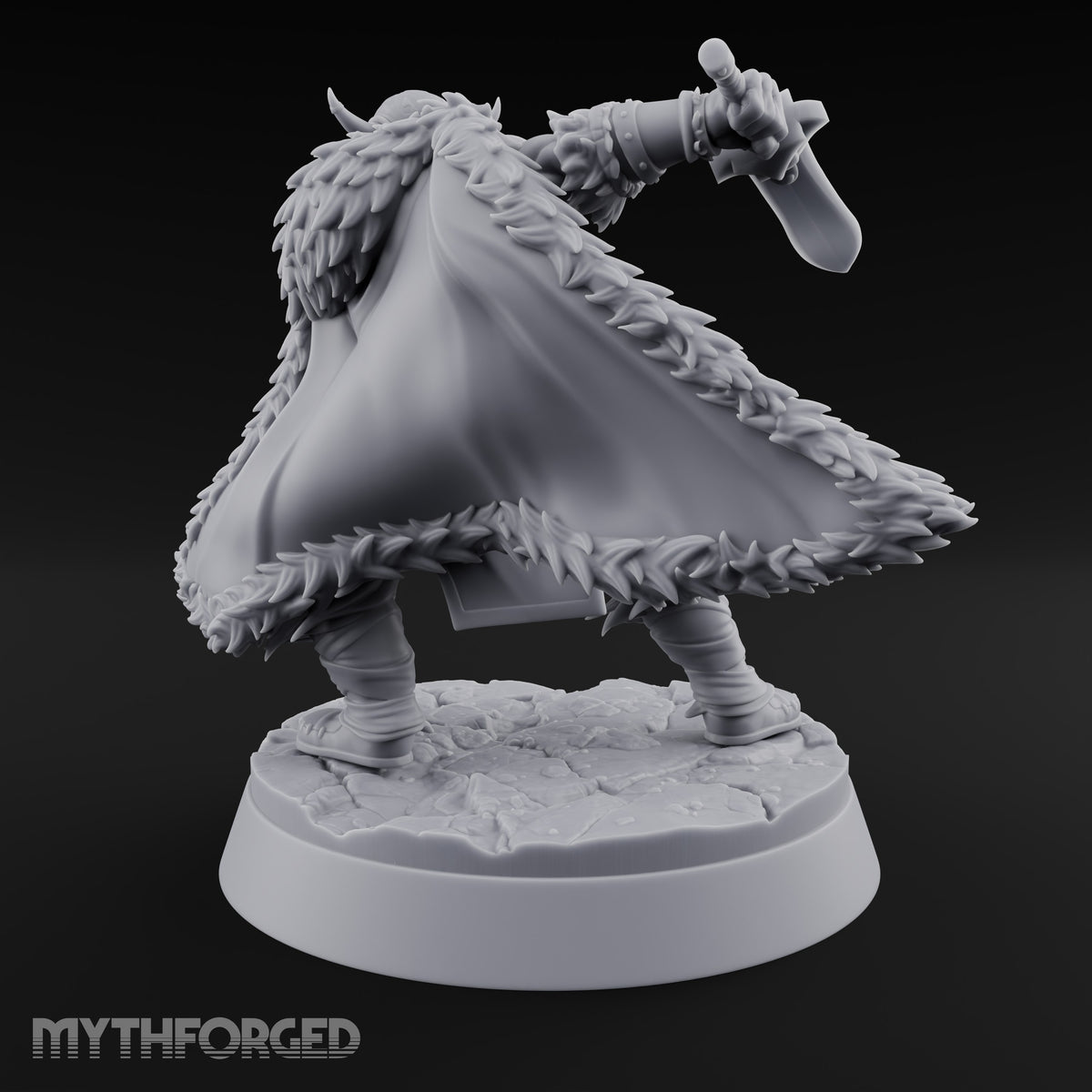 Furs Still Frosted Human Barbarian A — Sword & Knife