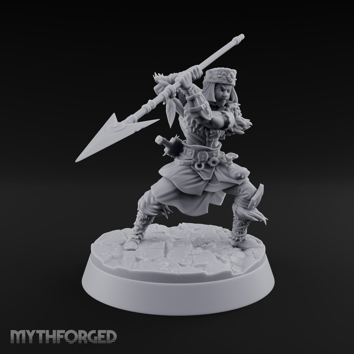 Furs Still Frosted Human Barbarian B — Polearm