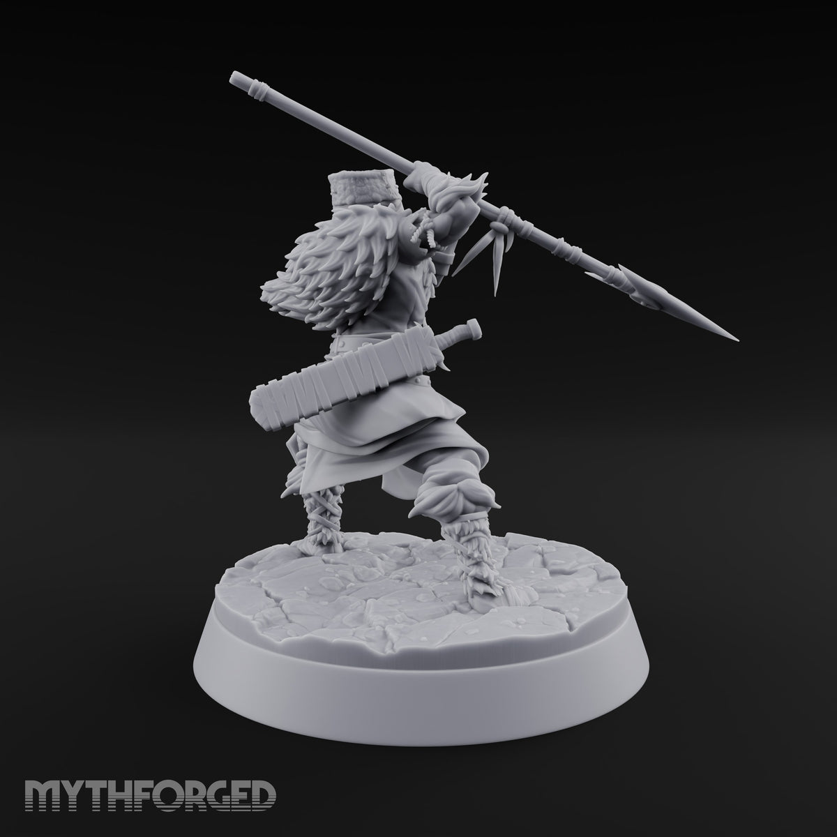 Furs Still Frosted Human Barbarian B — Polearm