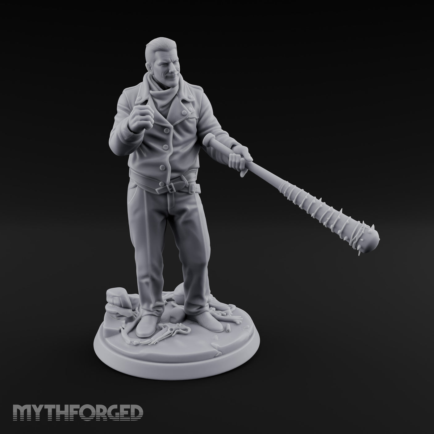 Barbed Bat Swinging Human Warlord Miniature for Dungeons and Dragons, Pathfinder or other TTRPGs