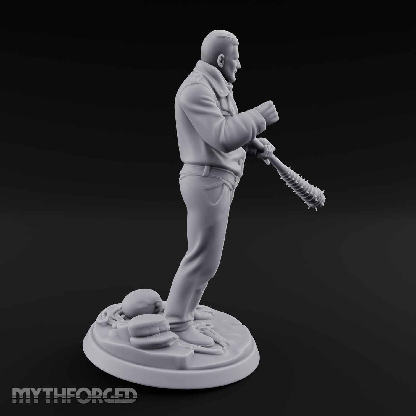 Barbed Bat Swinging Human Warlord Miniature for Dungeons and Dragons, Pathfinder or other TTRPGs