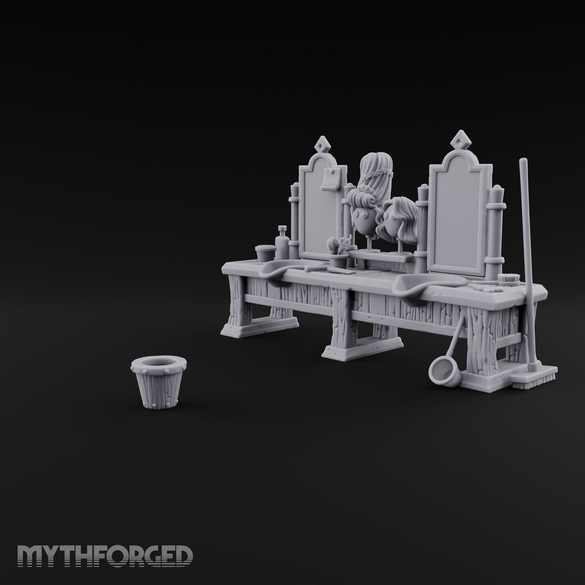 Rinse, Then Repeat Wooden Barber Shop Washbasin Bench