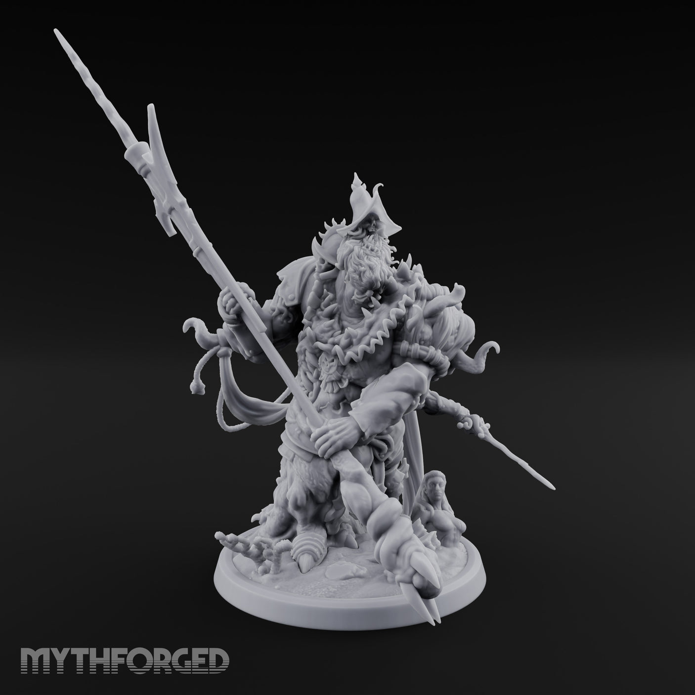Barnacle Encrusted Dead Sailor B Miniature for Dungeons and Dragons, Pathfinder or other TTRPGs