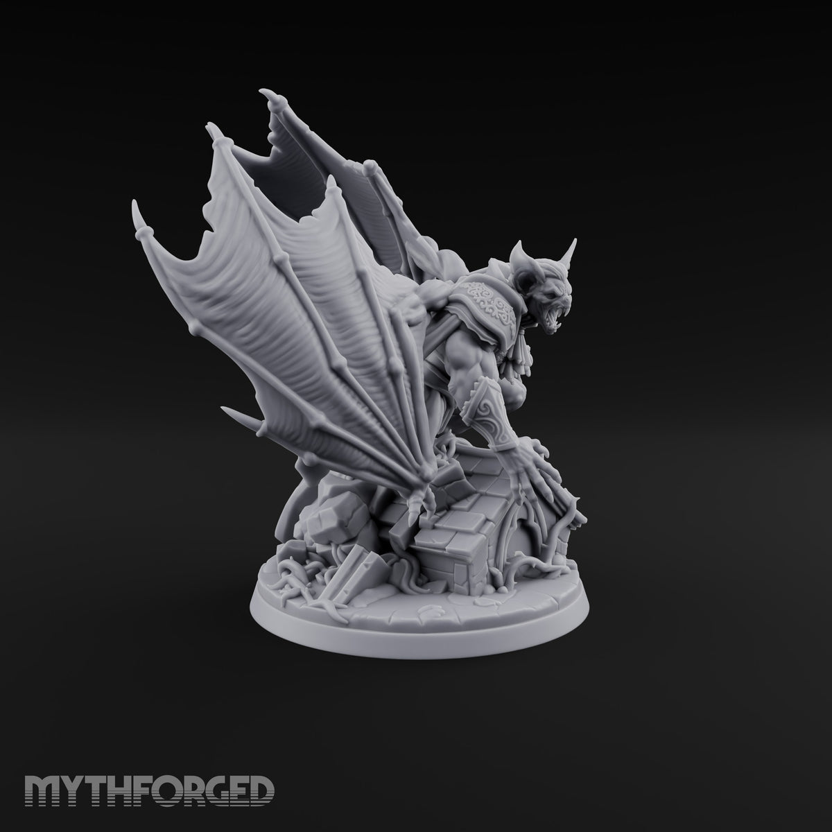 Perched to Pounce Vampire Baron Miniature for Dungeons and Dragons, Pathfinder or other TTRPGs