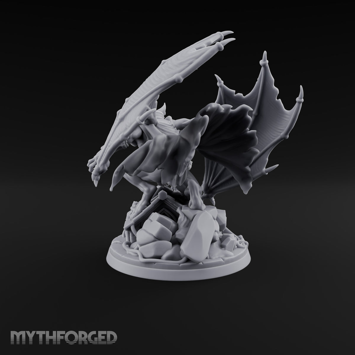 Perched to Pounce Vampire Baron Miniature for Dungeons and Dragons, Pathfinder or other TTRPGs