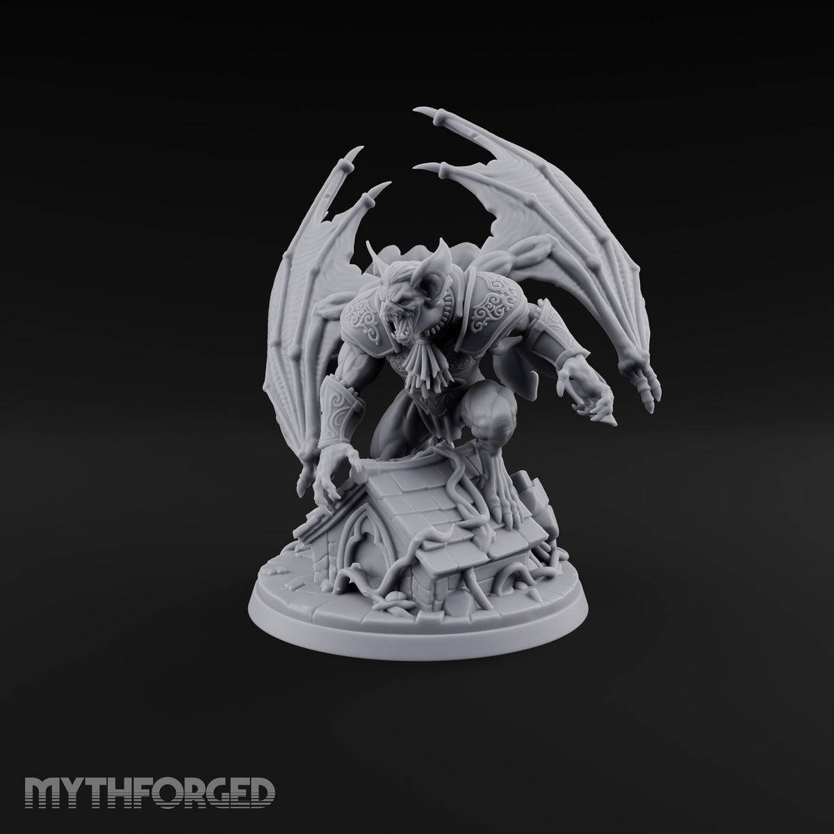 Perched to Pounce Vampire Baron Miniature for Dungeons and Dragons, Pathfinder or other TTRPGs