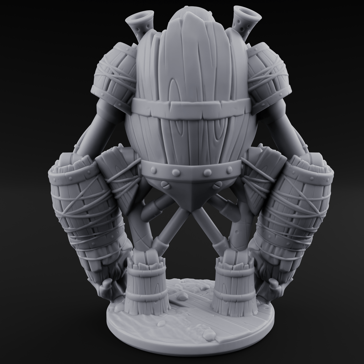 Cobbled Together Golem Barrel Brute Miniature for Dungeons and Dragons, Pathfinder or other TTRPGs